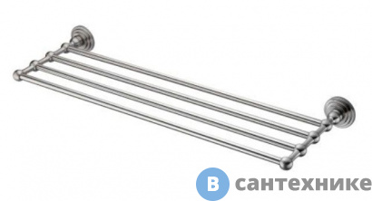 картинка Полка для полотенец WasserKRAFT Ammer K-7011 металл, покрытие "матовый хром"