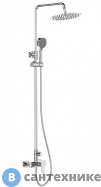 картинка Душевая стойка BelBagno ANCONA-DOCM-CRM со смесителем для душа, верхним и ручным душем, хром