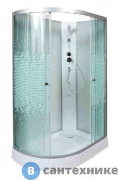картинка Душевая кабина Deto L 902 R N с гидромассажем (120х80х200 см)