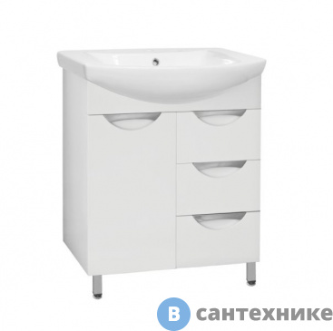 картинка Тумба под раковину Style line Жасмин-70 ( 3 ящика) (4650134471496)