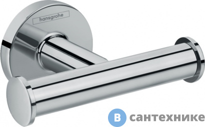 картинка Крючок Hansgrohe 41725000 Logis двойной д/ полотенец