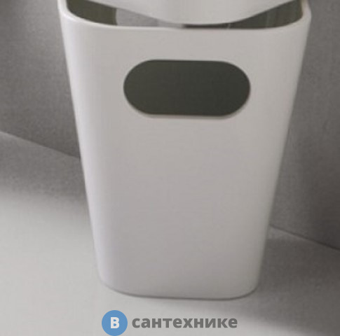 Бельевая корзина AZZURRA TANDEM под раковину из полиуретана 42х42хн52 см, белая (ULI CES bi)