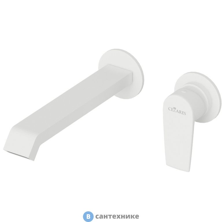 Смеситель Cezares NAUTIC-BLI2-BIO для раковины однорычажный, с донным клапаном, белый матовый
