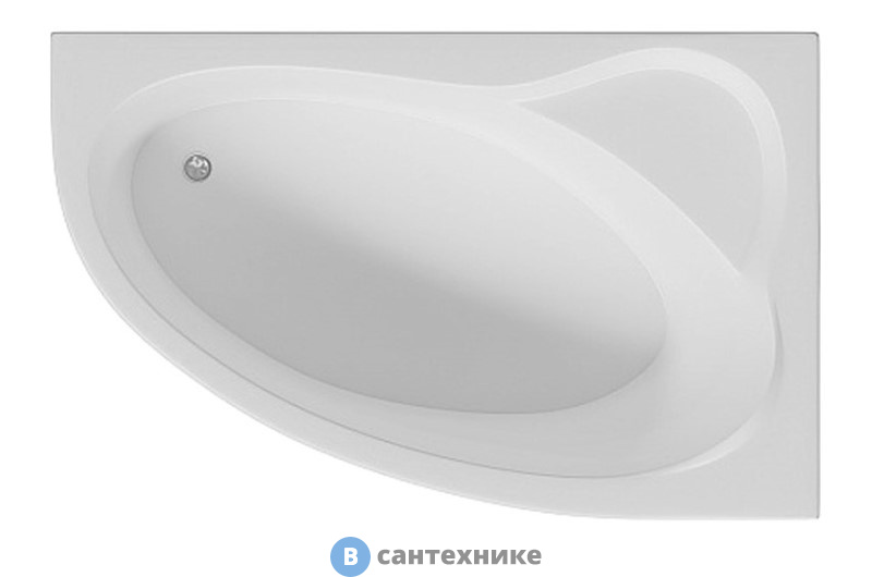 Ванна акриловая AZARIO LAURA 170*110 см правая, асимметричная (AV.0051170), без каркаса и сифона