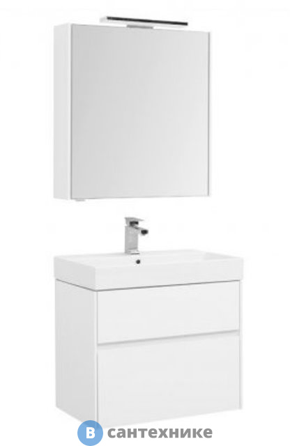 Комплект мебели Aquanet Бруклин 70 белый глянец (207804)