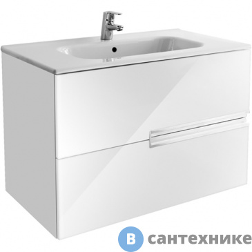 картинка Тумба под раковину Roca VICTORIA NORD ZRU9302731 Ice Edition белый (78,6х55х45)