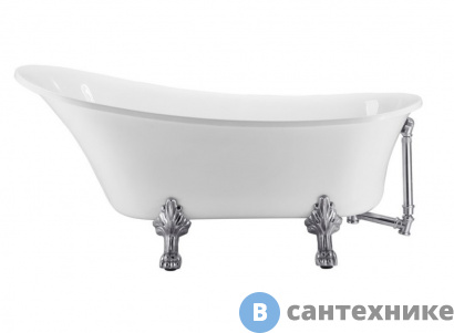 картинка Ванна акрил Grossman GR-1002 Retro (162x71x77) отдельностоящая