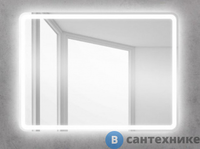 картинка Зеркало BelBagno SPC-MAR-900-600-LED-TCH с встроенным светильником и сенсорным выключателем (900x30x600)
