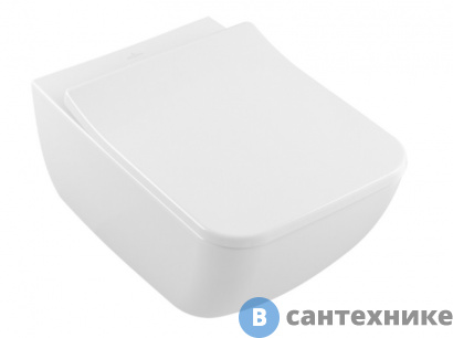 картинка Унитаз подвесной Villeroy & Boch Venticello 4611R001 альпийский белый, без сиденья