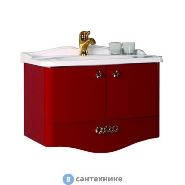 Тумба под раковину Акватон ВЕНЕЦИЯ 75 бордо темное (1A150901VN940)