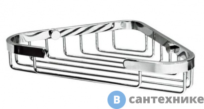 картинка Полка WasserKRAFT K-733 металлическая угловая нержавеющая сталь AISI 304, хромоникелевое покрытие