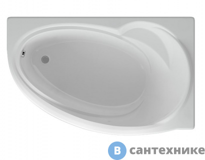 картинка Ванна акриловая AZARIO PAOLINA AV.0071170 асимметричная 170*97 см, правосторонняя, без каркаса и сифона