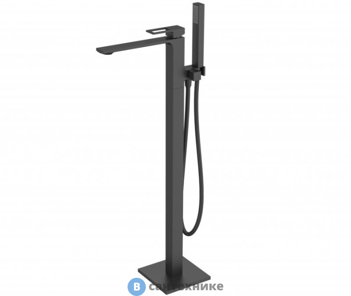 Смеситель BelBagno LUCE LUC-FMT-NERO напольный для ванны, чёрный