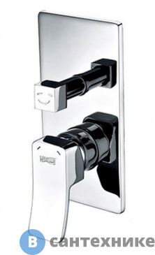 картинка Смеситель WasserKRAFT Aller 10641 для ванны и душа латунь, хромоникелевое покрытие