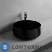 Раковина ArtCeram COGNAC накладная, 35 см, без отв под смеситель, без слив-перелива, чёрный матовый (COL004 17 00)