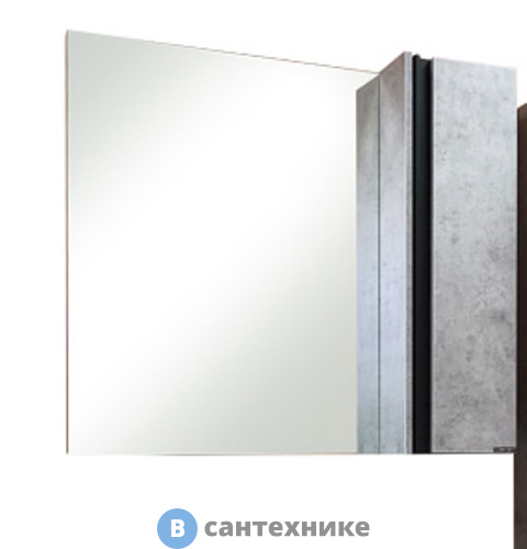 Зеркало-шкаф Comforty Эдинбург-90 бетон светлый