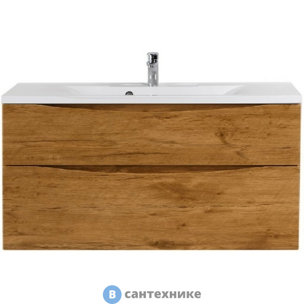 Тумба под раковину BelBagno MARINO-H60 1200x450x600 подвесная с двумя выкатными ящиками, Rovere Nature, MARINO-H60-1200-2C-SO-RN-P