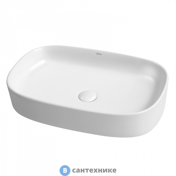 Раковина ABBER Rechteck AC2209 белая накладная