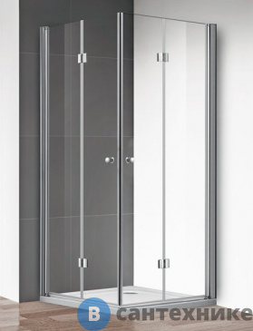 картинка Душевой уголок Cezares ECO-O-AS-2-100-C-Cr без поддона