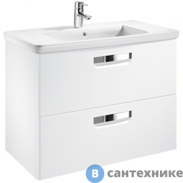 картинка Тумба под раковину Roca GAP ZRU9302877 белый глянцевый (80x60)