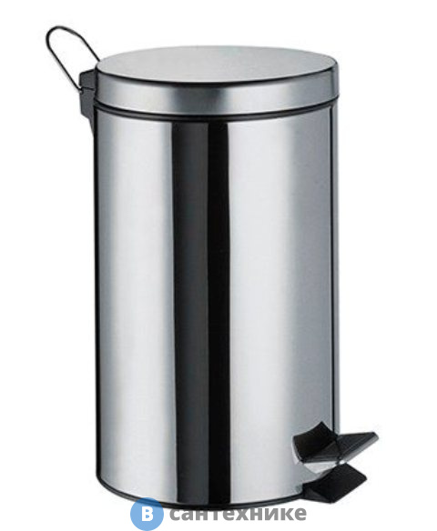 Ведро WasserKRAFT K-633 3 л хромоникелевое покрытие, нержавеющая сталь, ABS - пластик