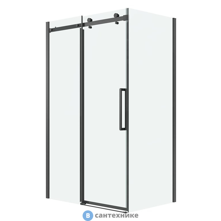 Душевое ограждение Grossman Classic 120.K33.04.1080.42.00 (100*80*195) графит сатин, стекло прозрачное, без поддона
