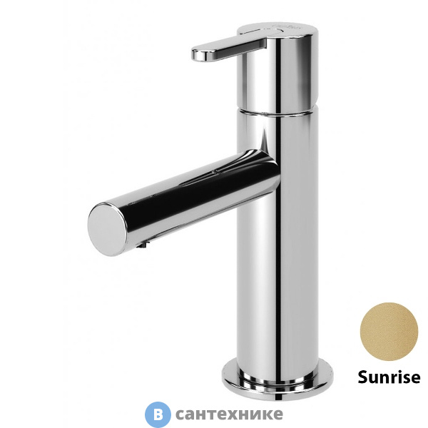 Смеситель Cezares LEAF-LSM1-L-SR для раковины однорычажный, с донным клапаном, Sunrise