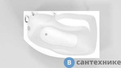 картинка Ванна акриловая BellSan САТИ 150 правая, с каркасом (BS.SA-I1500960R), без сифона