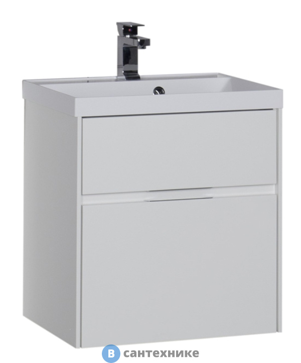 Тумба под раковину Aquanet Латина 60 белый 2 ящ. (179934)