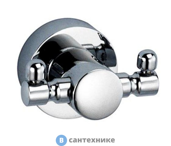 Крючок двойной WasserKRAFT Donau K-9423 металл, хромоникелевое покрытие