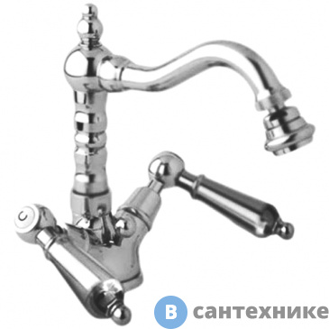 картинка Смеситель Cezares FIRST-BS2-01-M на биде с донным клапаном, хром, ручки хром