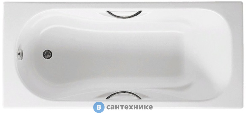 Чугунная ванна Roca MALIBU 2315G000R с отвер. п/ручк (150х75), без ножек и сифона и ручек