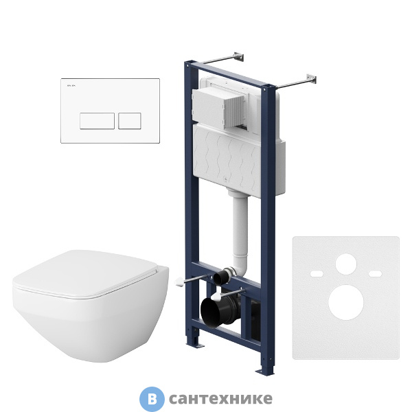 Унитаз с инсталляцией AM.PM IS47001.50A1700 с клав. Pro S белый с сид. м/лифт