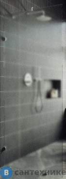 картинка Душевая перегородка коннектор стена-стекло MaybahGlass 1950*990 стекло 8 мм сатинбронза (MGD-270-4)