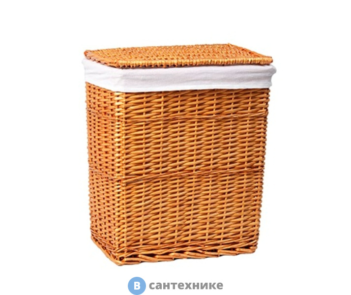Плетеная корзина WasserKRAFT Ammer WB-370-L для белья с крышкой прутья ивы