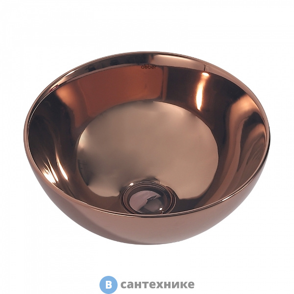 Раковина ABBER Bequem AC2106RG розовое золото накладная