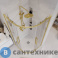 картинка Душевое ограждение Grossman Cosmo 301.K33.02.9090.32.00 (90*90*195) полукруг, раздвижн, золото сатин, стекло прозрач, без поддона