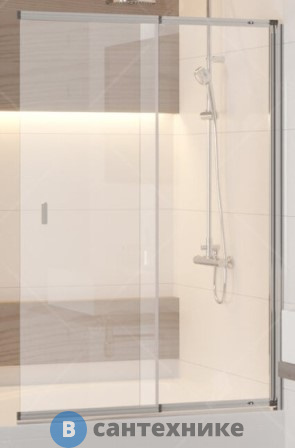 Шторка на ванну RGW SC-40 100*150 хром/прозрачное/4 мм (60-100) (03114010-11)