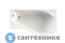 Акриловая ванна Vannesa Миранда 168х95 каркас, правая (2-01-0-2-1-209), без сифона