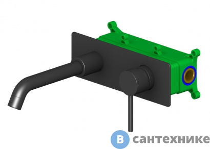 картинка Смеситель Timo Saona 2371/03SM для раковины скрытого монтажа, чёрный матовый
