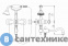 картинка Смеситель Cezares MARGOT-VDFM2-01-Bi для ванны с поворотным изливом и ручным душем, хром, ручка белая