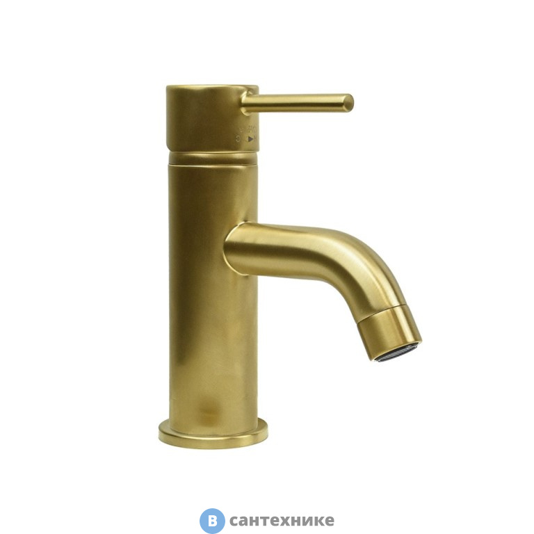 Смеситель Paini Cox 78PJ205 для раковины низкий, матовое золото PVD