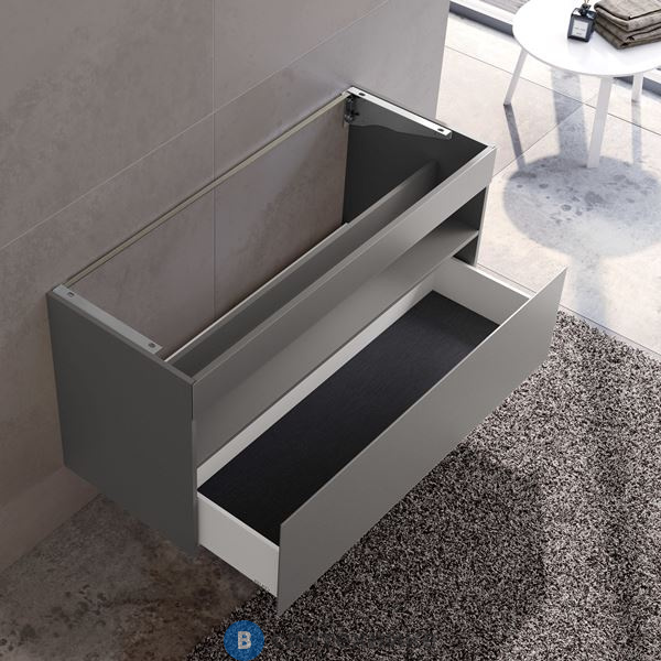 Тумба под раковину Keuco STAGELINE 1 ящик, без подсветки, 1200x625x490 мм, к/ф: инокс (32882290000)
