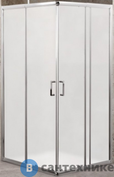 картинка Душевой уголок BelBagno UNIQUE-A-2-85/100-M-Cr матовое стекло, профиль хром, без поддона