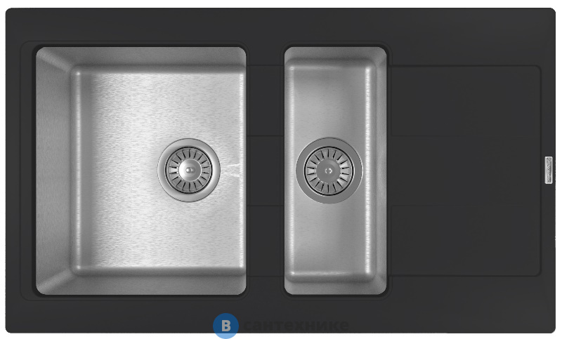 Кухонная мойка FLORENTINA Комби 860 К антрацит (21.410.D0860.302)