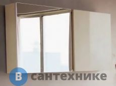 Зеркальный шкаф BelBagno LUCE BB1000PAC/TL c одной подъёмной дверью, одной распашной дверью с доводчиками, с двумя стеклянными полками Tortora Lucido