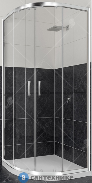 Душевой уголок RGW CL-53 80*80*185 полукруг/хром/прозрачное/6 мм (06095388-11) без поддона