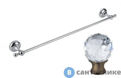 картинка Полотенцедержатель Cezares APHRODITE-TH05-02-Sw 400x90, бронза