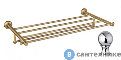 картинка Полка Cezares APHRODITE-TD08-01 для полотенец хром