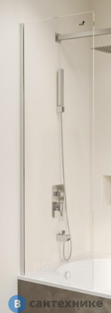 Шторка на ванну RGW SC-56 хром/Прозрачное/6 мм 50*150 (351105650-11)